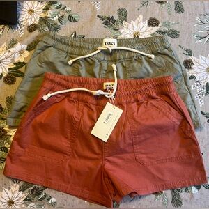 Bundle of 2 Pact Women's Shorts in Olive and Rust